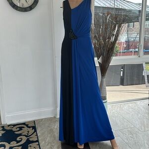 Black and blue dress A cut